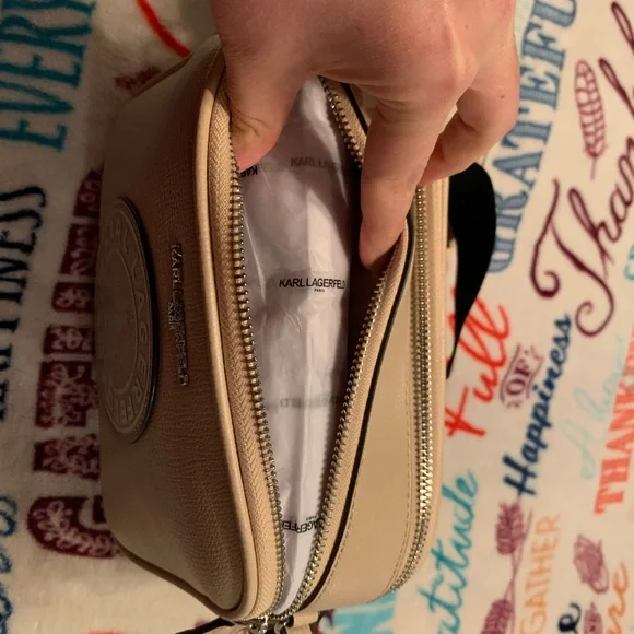Karl Lagerfeld Paris Beige Crossbody Bag. NWT. - Picture 11 of 16
